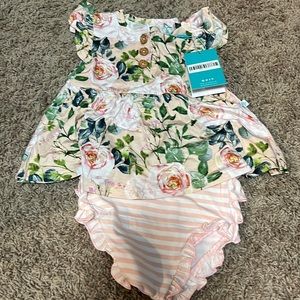 Posh Peanut Peplum Top & Bloomer Set